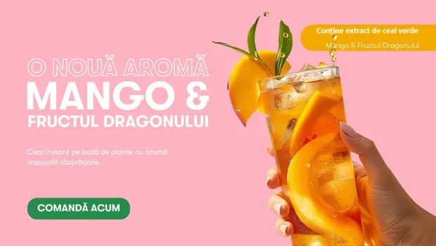 Ceai Herbalife natural cu aromă Mango și Fructul Dragonului 