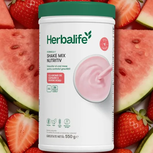 Formula 1 Shake mix nutritiv Căpșune și Pepene roșu 550 g - ediție limitată