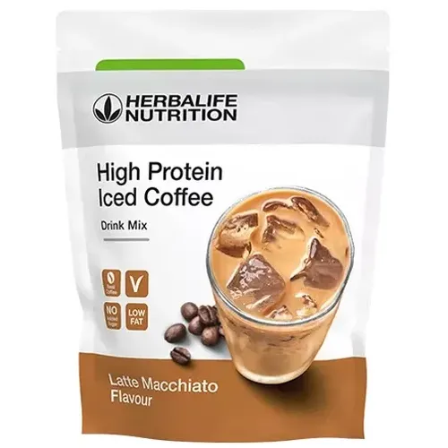 High Protein Iced Coffee Latte Macchiato
