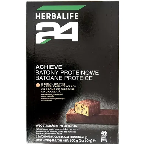 Batoane proteice Herbalife 24 achieve aroma de fursecuri cu ciocolata