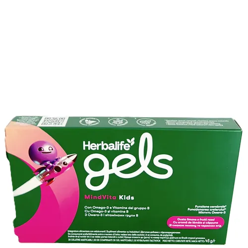 MindVita Kids geluri masticabile cu omega-3 pentru copii