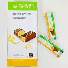 Baton Proteic din lapte cu aroma Lamaie (14 buc)